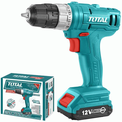 TOTAL TALADRO ATORN INAL 12V 1.5A 3/8(UTDLI1211)